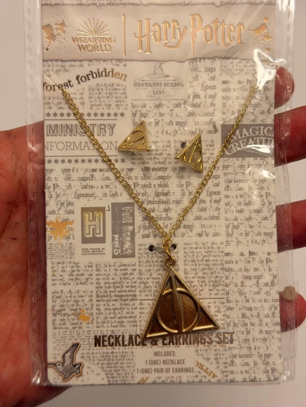 Harry Potter Wizard Earing‎ and Neclace Set